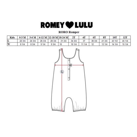 Romey Loves Lulu 3-6m Romper NWT - Picture 3 of 3